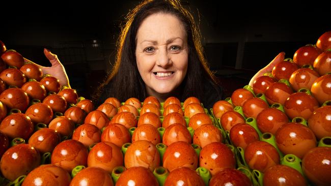 Smokin’ hot: Julie Kos from the Smoked Egg Company which uses world-first technology to smoke and preserve fresh eggs. Picture: Tony Gough