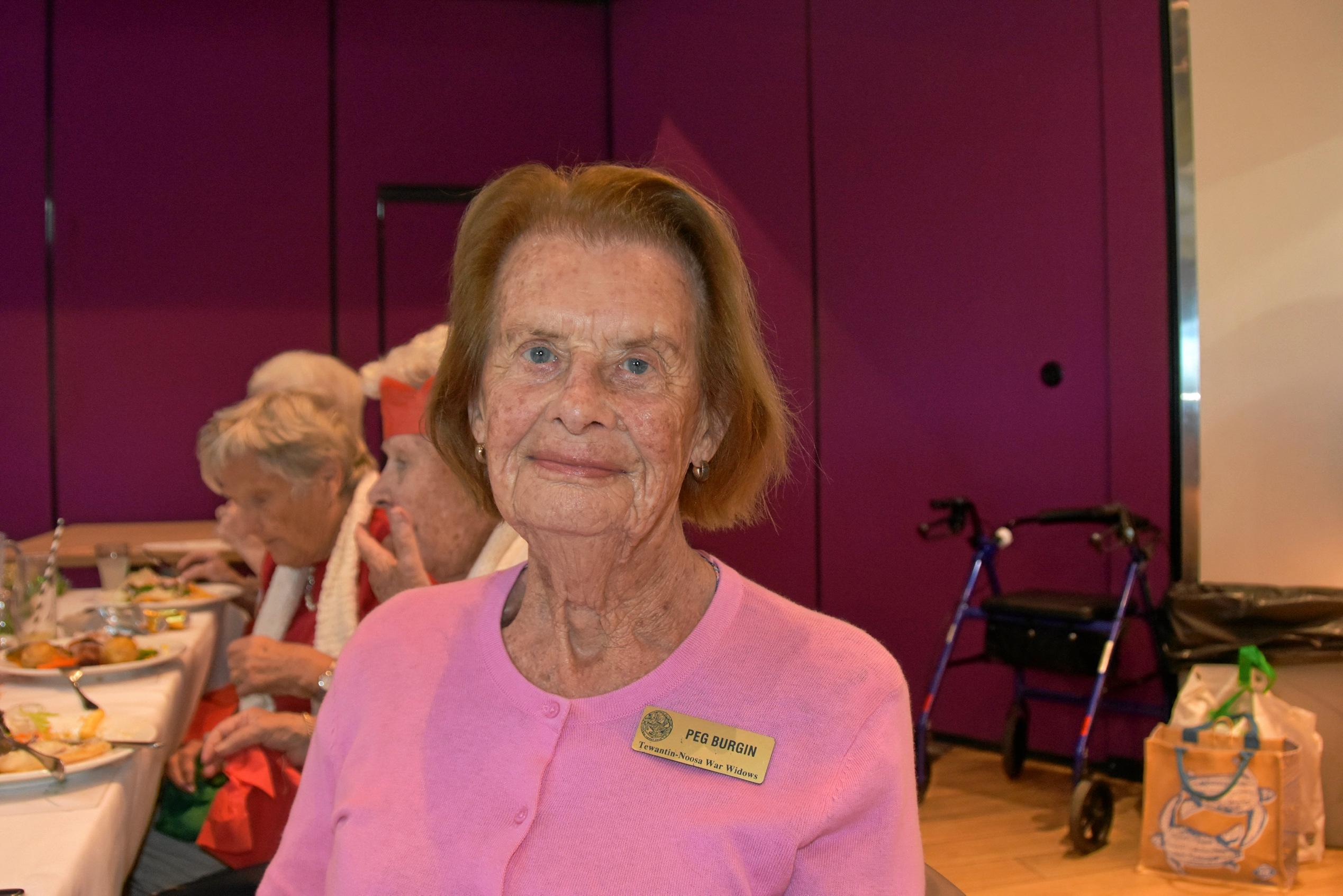 War Widow Peg Burgin at the annual Noosa War Widows and Legacy Ladies lunch. Picture: Caitlin Zerafa