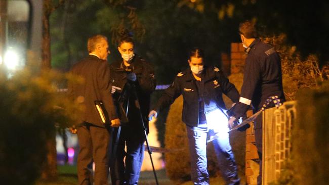 Police at the scene of the suspected homicide in Ringwood in 2018. Picture: David Crosling