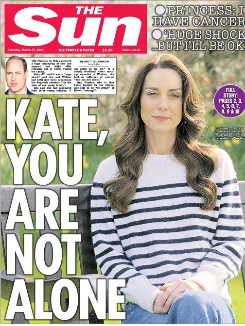 The Sun’s front page.