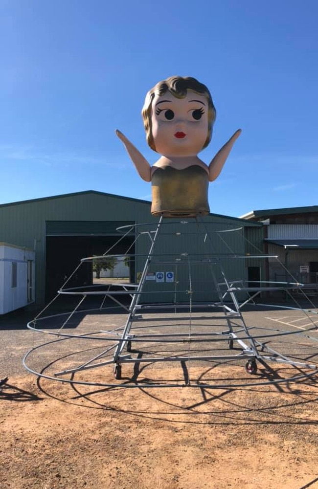 Jacaranda Jill and her huge frame stored at Caringa workshops in Grafton before her rebuild