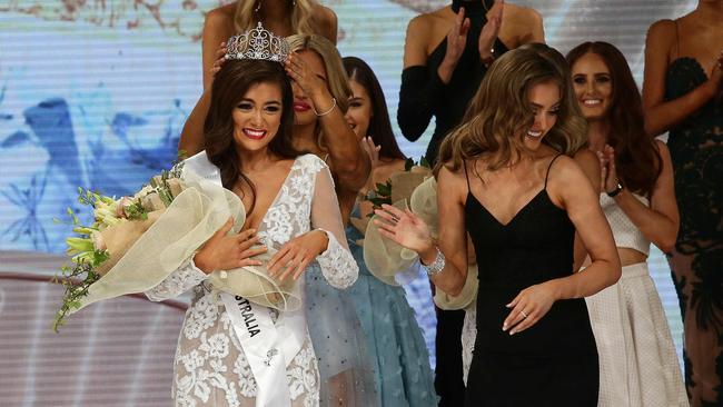 Being announced as 2018 Miss Universe Australia - Francesca Hung from NSW. Picture: Andrew Tauber