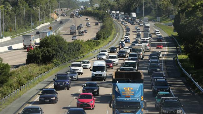 Traffic on the M1 the day of the speed limit changes Picture Glenn Hampson