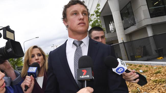 Jack Wighton avoided jail for his drunken rampage. Picture: AAP Image/Lukas Coch