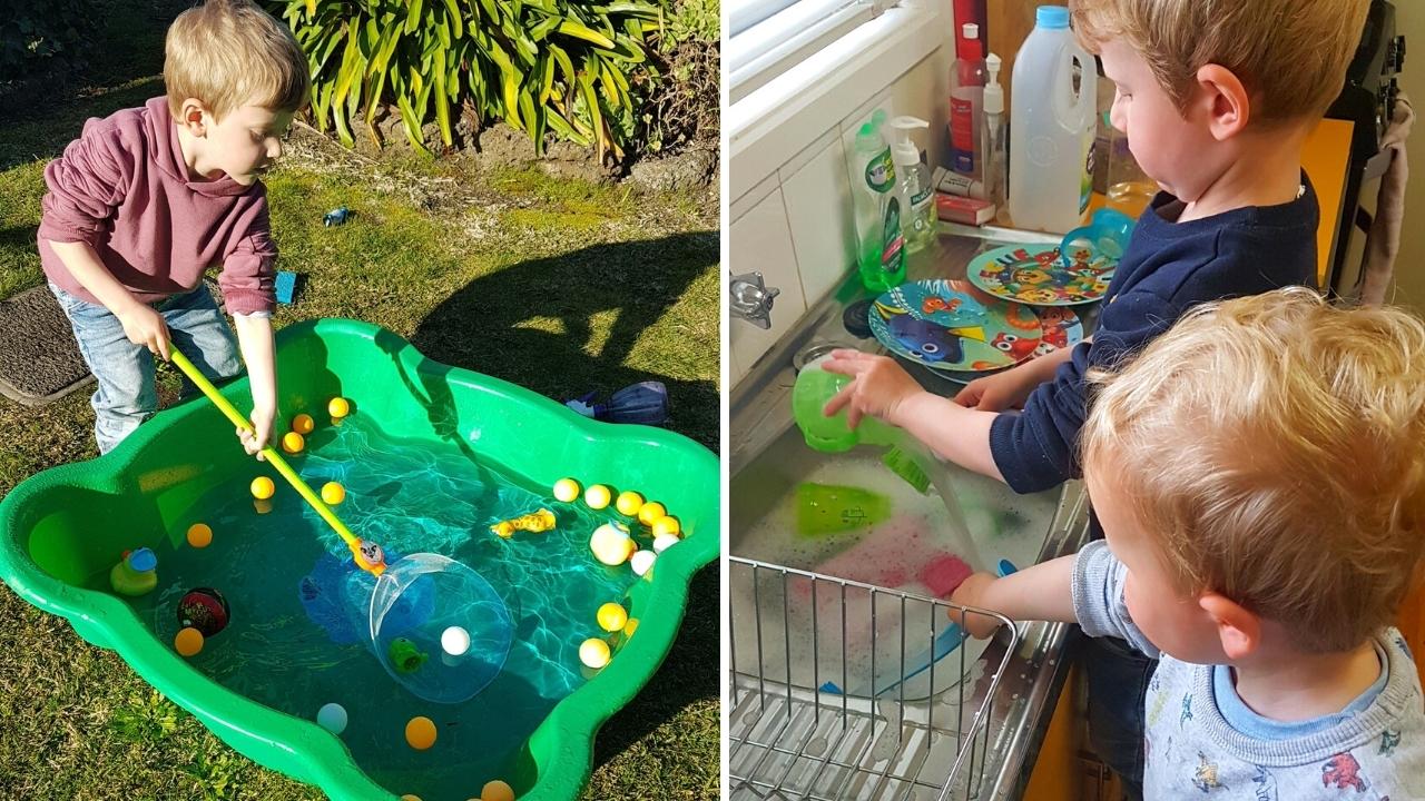 Water Fine Motor Activity for Kids Using Colorful Cups