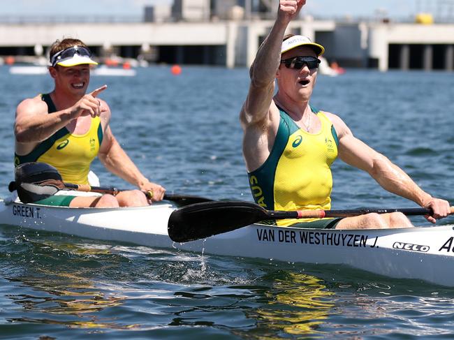 Life has returned to normal for Jean van der Westhuyzen and Thomas Green after their gold medal heroics. Picture: Naomi Baker/Getty Images