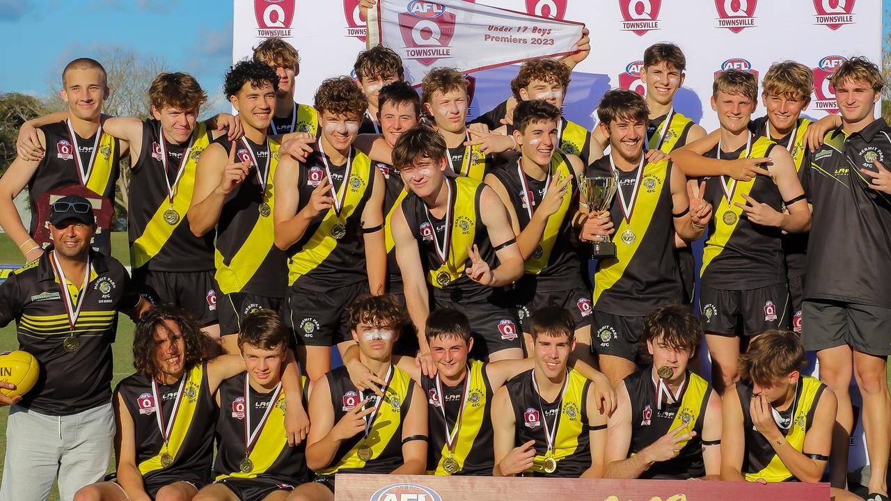 Hermit Park Tigers won the under 17.5 boys grand final for AFL Townsville. Picture: Supplied