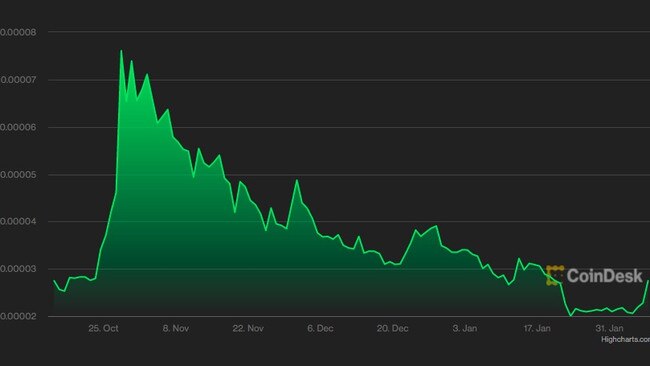 Shiba Inu in the past year. Source: CoinDesk