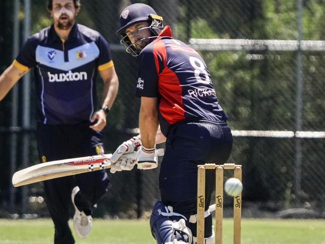 VSDCA cricket: Brighton v Malvern. TB Rickarby batting for Malvern.  Picture: Valeriu Campan