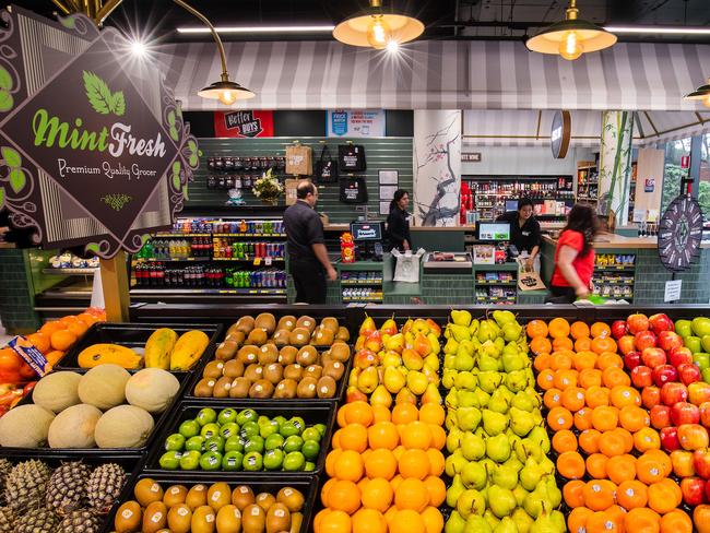 Brothers Antoine and Richard Rizk opened the groundbreaking Mint Fresh IGA Local Grocer in Epping this month. Picture: Mikulas J/Event Photos Australia