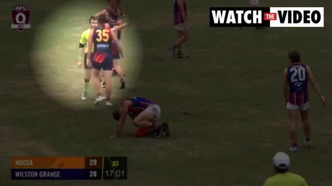 Video shows umpire contact in QAFL football match