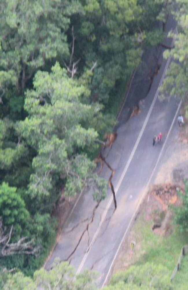 There is a critical and life threatening landslip at Tyalgum Road on March 3, 2022.