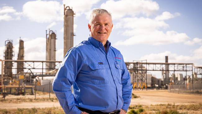 Santos managing director Kevin Gallagher at the company’s Moomba CCS site.