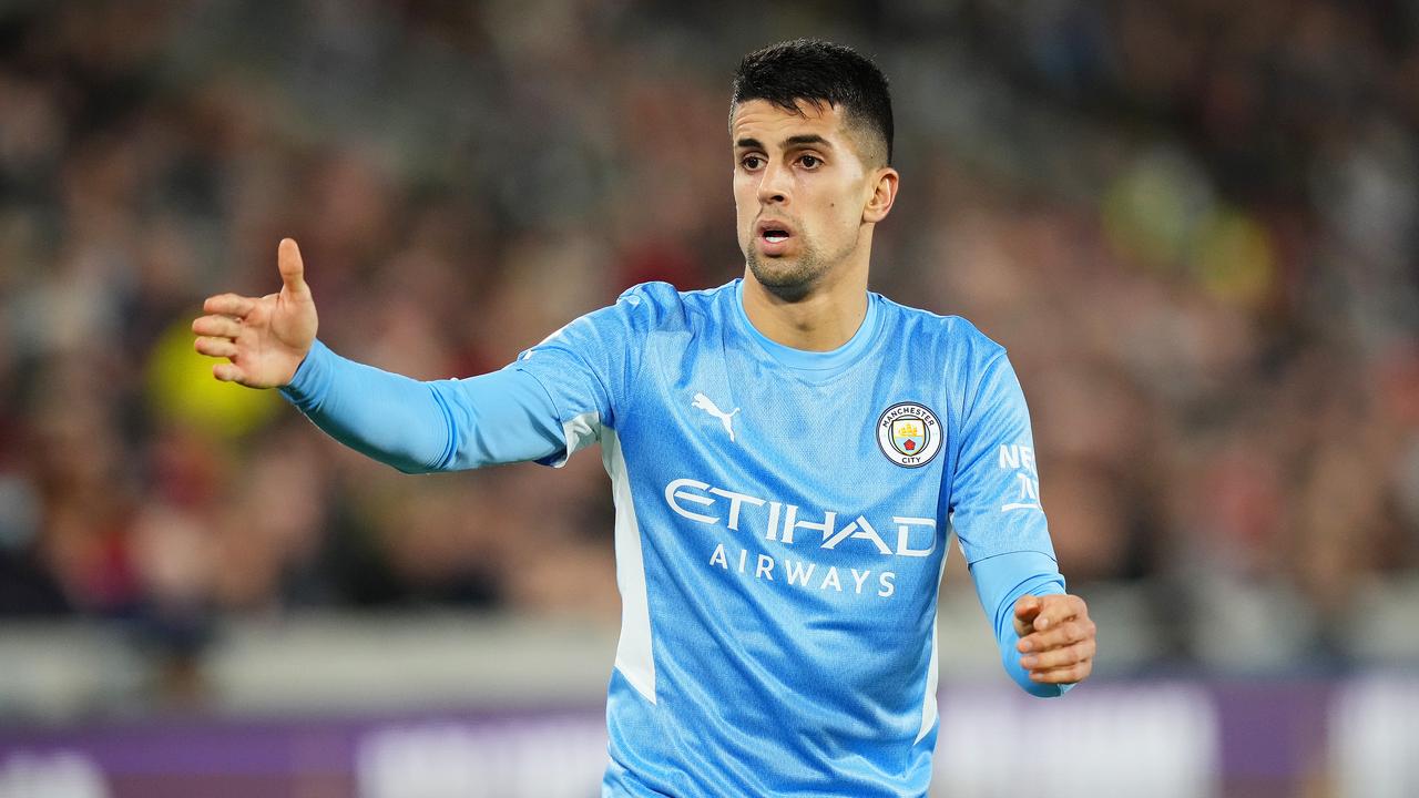 Joao Cancelo of Manchester City during the Premier League match against Brentford. Photo by Matt McNulty – Manchester City/Manchester City FC via Getty Images