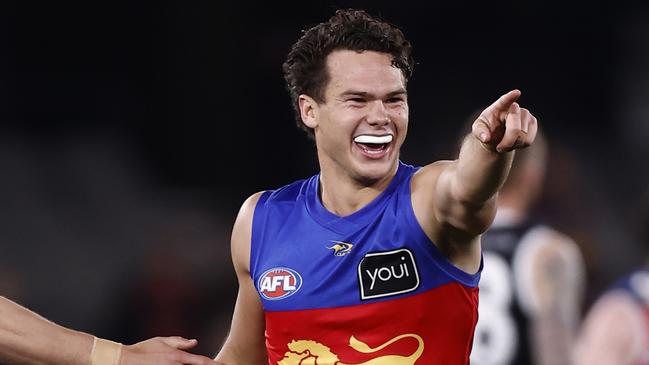 Cam Rayner took over Friday night’s game in just 40 minutes of football. Picture: Getty Images