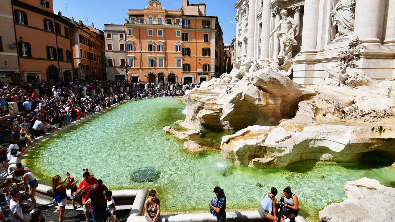 Probably the world’s most famous fountain — and with the biggest loot of small change at the bottom. Picture: Vincenzo Pinto/AFP