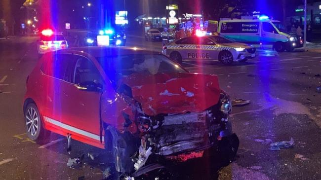 A woman has been arrested for allegedly fleeing after a crash at Morphett Vale. Picture: SA Police