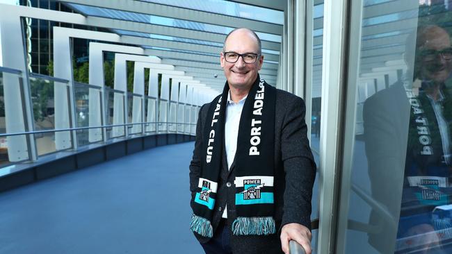 21/06/2018: David Koch, chairman of AFL football team Port Adelaide, has developed strong ties with China through the team which has now played an official competition game in Shanghai for two years in a row. Kochie is speaking out on the tensions in the Australia China business relationship and the importance of sport in helping to boost ties with China. Hollie Adams/The Australian