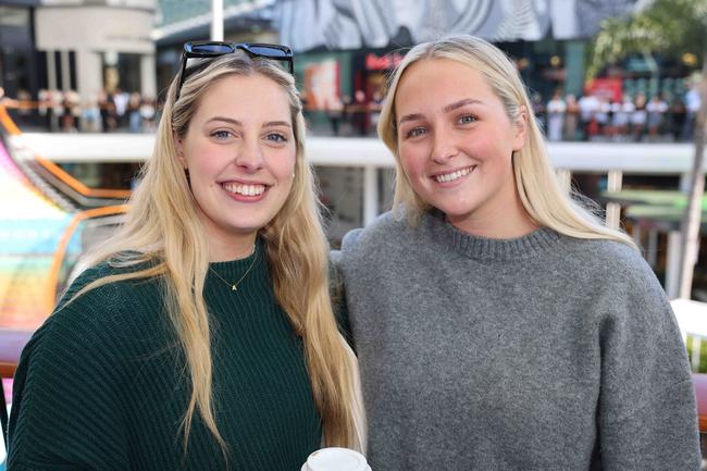 Abbie Jackson and Summer Young at Pacific Fair Beauty Weekend with Anna Paul. Picture, Portia Large.