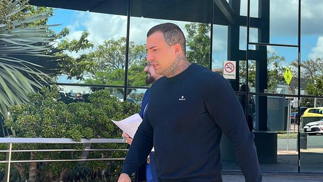 Alleged Mongol Harley Barbaro outside Southport Magistrates Court, Monday December 6, 2021. Picture: Lea Emery