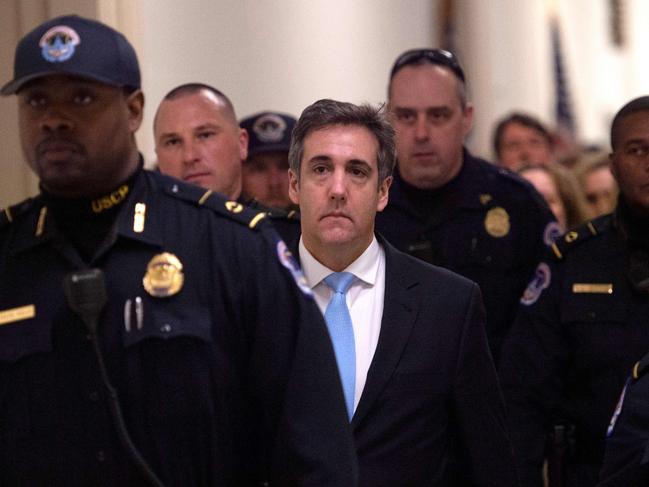 Michael Cohen leaves after testifying before the House Oversight and Reform Committee in the Rayburn House Office Building on Capitol Hill in Washington, DC. Picture: AFP