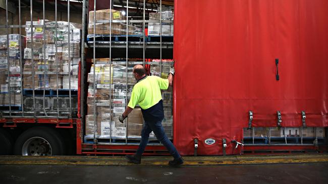 The nation’s peak trucking body has accused state and federal transport ministers of giving freight operators teetering on the brink of collapse the ‘final push’, after they announced a six per cent increase to the road user charge. Picture: Adam Yip