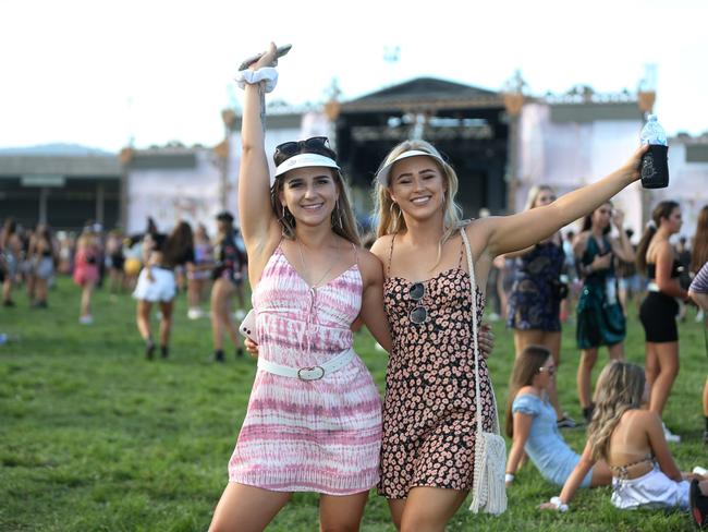 The Grass Is Greener music festival at the Cairns Showgrounds. maddy Dunston and Taylah Thus. PICTURE: STEWART MCLEAN
