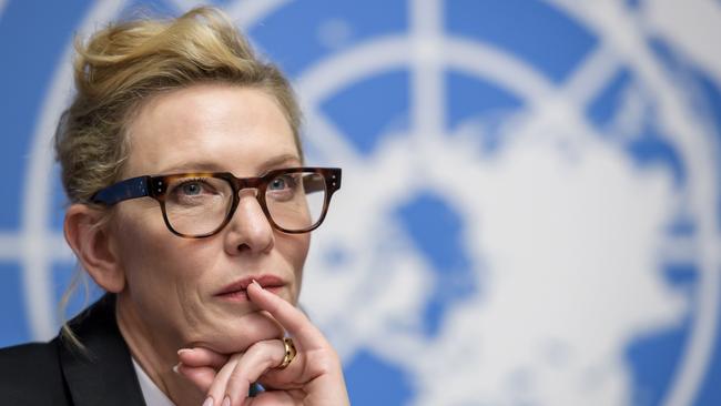 There will also be a series on another ABC obsession — a refugee drama, starring Cate Blanchett, writes Andrew Bolt. Picture: AFP