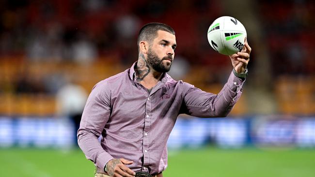 Reynolds watched on from the sidelines as his side pulled off an upset win over the South Sydney Rabbitohs. Picture: Getty Images.