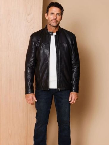 Duke Stand Collar Leather Jacket. Picture: Reserve