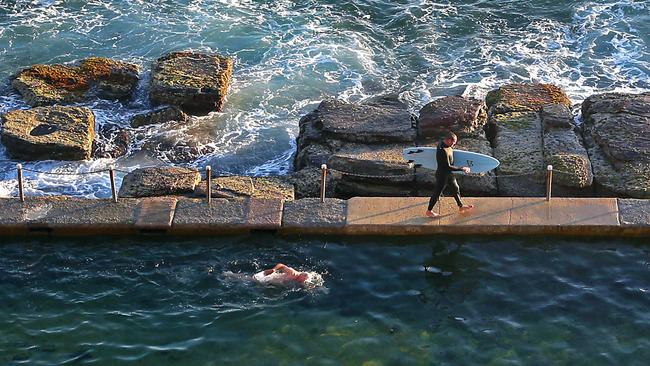 Morning swimmers at Avalon Pool. Pic: Martin Lange