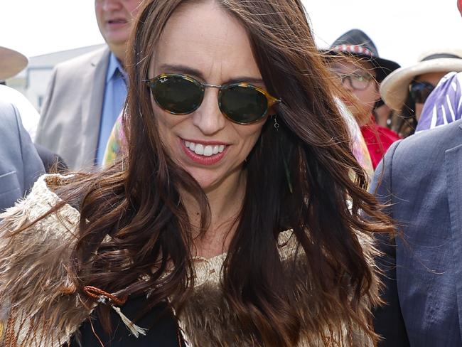 WHANGANUI, NEW ZEALAND - JANUARY 24: New Zealand Prime Minister Jacinda Ardern and Incoming Labour leader and Prime Minister, Chris Hipkins, arrive during RÃÂtana Celebrations on January 24, 2023 in Whanganui, New Zealand. The 2023 RÃÂtana Celebrations mark the last day as Prime Minister for Jacinda Ardern following her resignation on January 19. Labour MP Chris Hipkins became the sole nominee for her replacement and will be sworn in as the new Prime Minister at a ceremony on January 25.  (Photo by Hagen Hopkins/Getty Images)