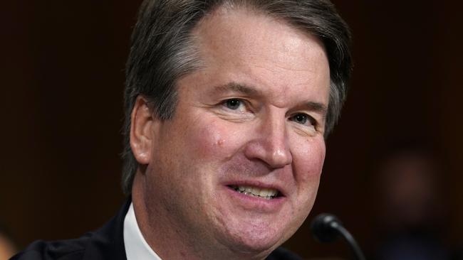 FILE - In this Sept. 27, 2018, file photo, Supreme Court nominee Brett Kavanaugh testifies before the Senate Judiciary Committee on Capitol Hill in Washington. The Nielsen company sÂ­Â­Â­ays the audience for Kavanaughâ€™s testimony during last weekâ€™s Senate Judiciary Committee hearing at 5 p.m. was 35 percent higher than it was for Ford just before lunchtime. Ford accused Kavanaugh of sexual misconduct, and he angrily denied it. (AP Photo/Andrew Harnik, Pool)