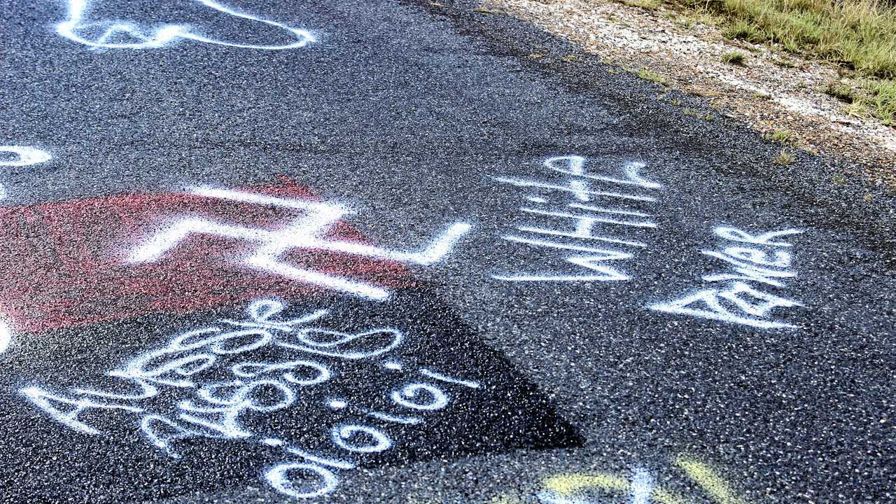 NOT ON: Graffiti with racist language was sprayed on the Orara Way