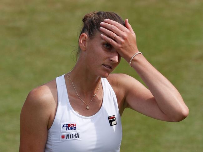 Czech Republic's Karolina Pliskova missed her chance to usurp Ash Barty at the top of the world rankings. Picture: Adrian Dennis/AFP