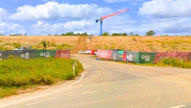 Construction at The Q at Ipswich, near the proposed greyhound breeding kennels. Picture: Contributed