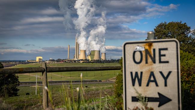 According to Charles Wooley, the Liberals will argue that by recycling old power stations – such as Loy Yang, in Victoria – existing power transmission infrastructure can be re-used, saving money and also having the added benefit of not annoying rural landholders. Picture: Jake Nowakowski