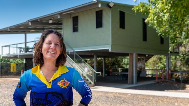 Spectacular Jumping Crocodile Cruise site manager Deanna Deanna Field in front of the business’ new viewing platform and office. Picture: Che Chorley