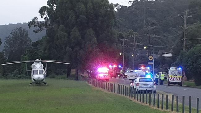 The CareFlight chopper and emergency services were called to River Rd, Leonay, after a woman went in to cardiac arrest.