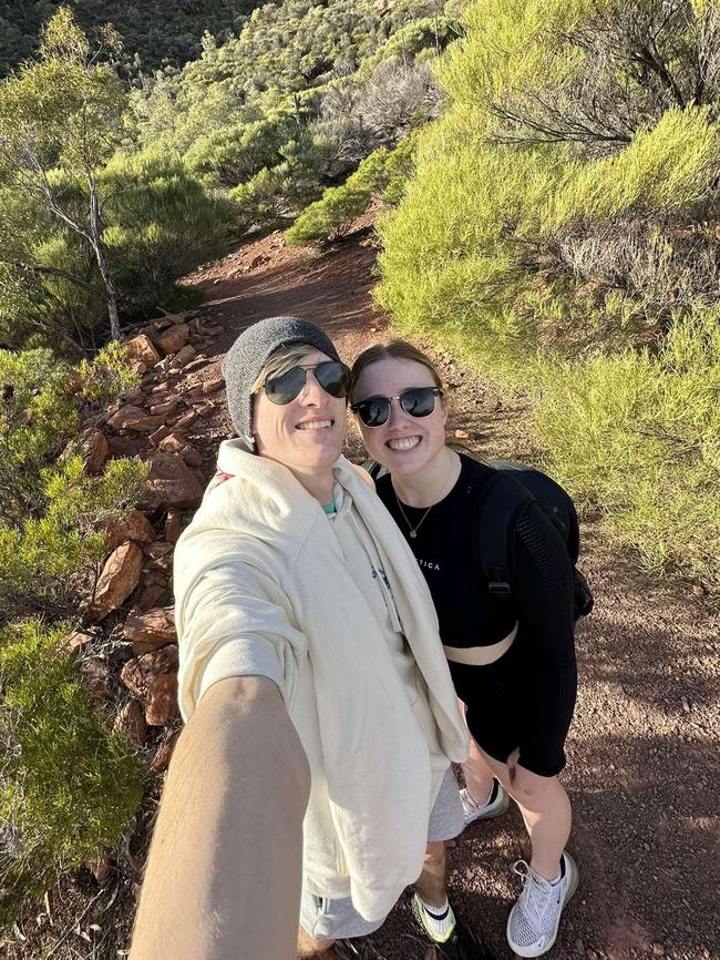 Student teachers – and couple – Luke Radloff and Tahlia Degnan loved exploring near Port Augusta. Picture: supplied