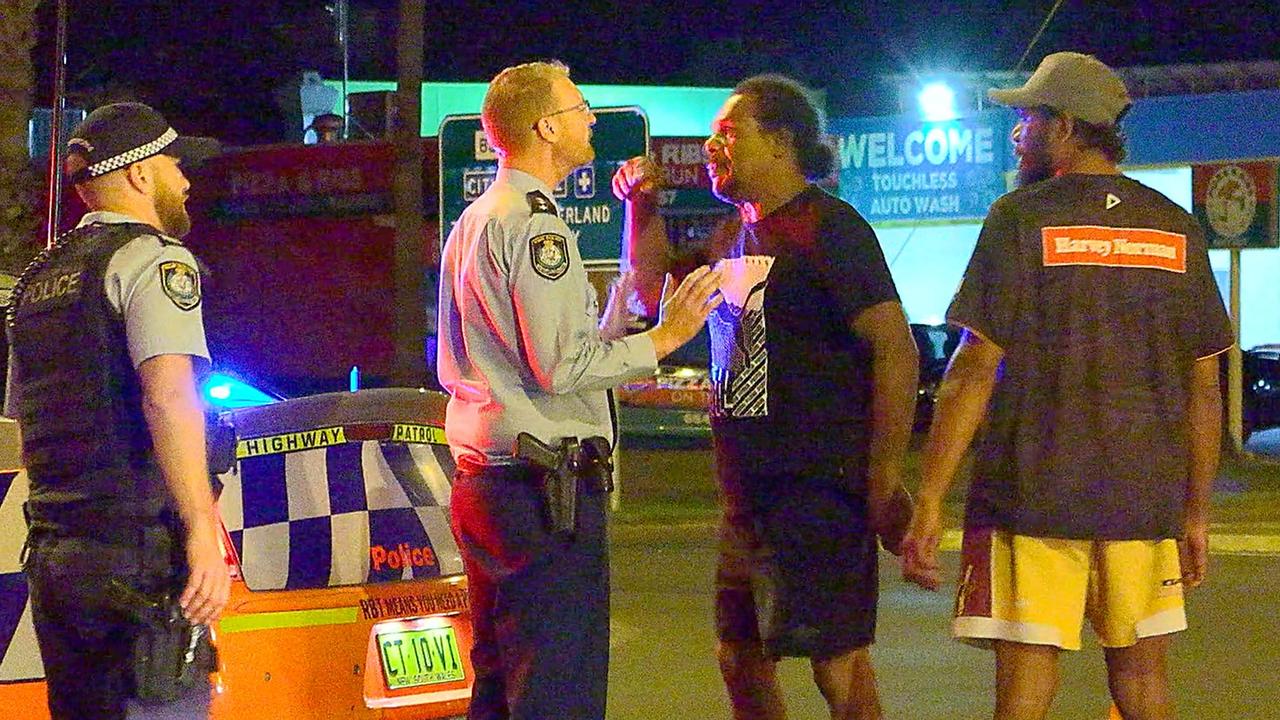 A man was flown to Gold Coast University Hospital following a high speed two car crash following a police pursuit in Bent Street, South Grafton on Saturday, February 19. Picture: Frank Redward