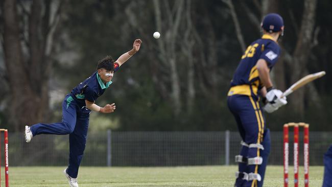 Spinner Hunter Hall cleaned up the tail with three late wickets. Picture: John Appleyard