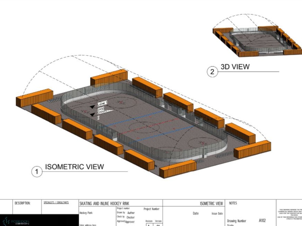 Brisbane Kings Inline Hockey has provided council with drawings of the rink required to keep its club going.