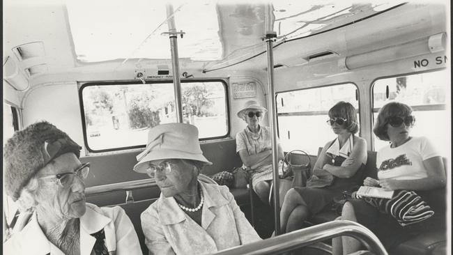 Women on the Palm Beach bus, Sydney, New South Wales, ca. 1975. The image is part of the Viewfinder exhibition at the National Library of Australia. Picture: Bruce Howard