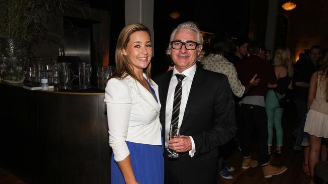 Murphy with his daughter Stevey at the Never Tear Us Apart launch party. Picture: News Corp Australia.