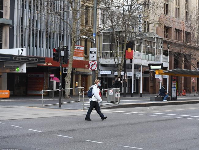 King William Street, 8.30am on Wednesday. Picture: Tricia Watkinson