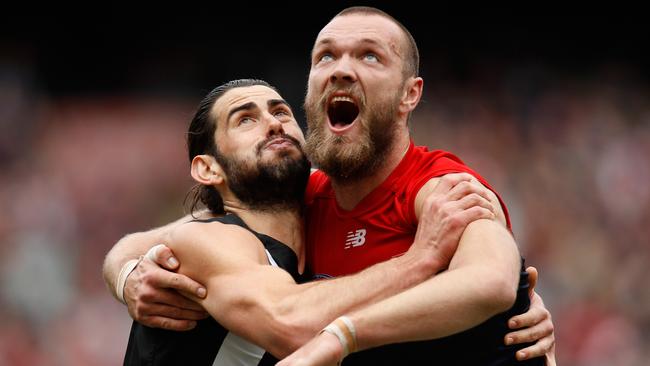 Land of the giants: Brodie Grundy and Max Gawn.