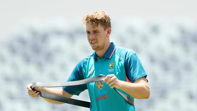 Cam Green preparing for the opening Test match against the West Indies in Perth. (Photo by Will Russell/Getty Images)