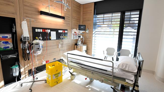 A coronavirus isolation room at Cabrini private hospital. Picture: James Ross/AAP.