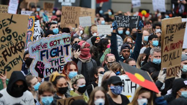 Concerns have been raised the Black Lives Matter protest sparked widespread defiance of lockdown restrictions among Victorians. Picture: Alex Coppel